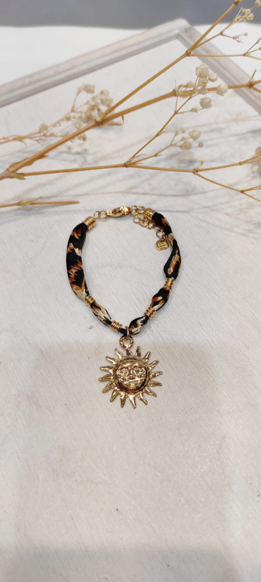 Wholesaler Lolo & Yaya - Talya sun leopard bracelet in stainless steel