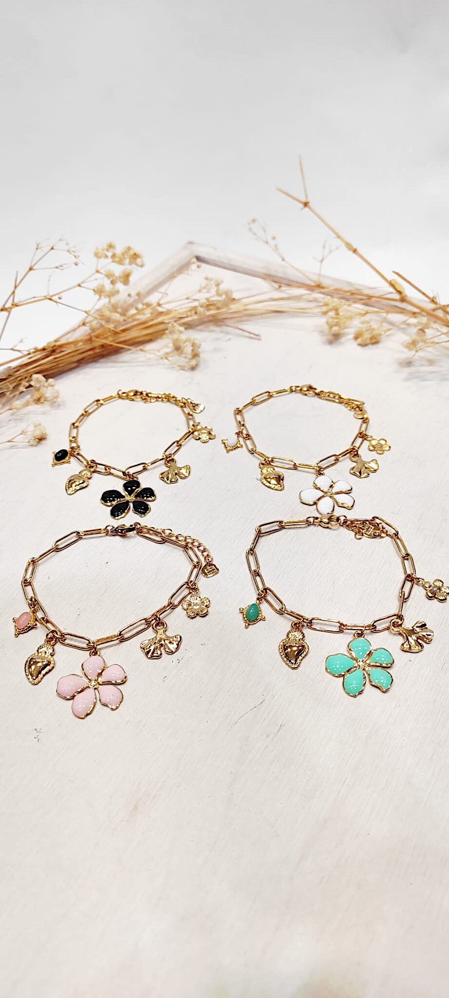 Großhändler Lolo & Yaya - Großes Mesh-Armband mit Cirine-Anhängern aus Edelstahl