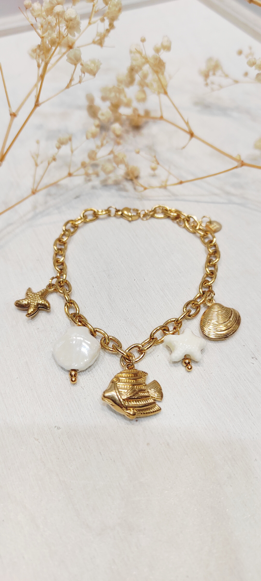 Grossista Lolo & Yaya - Bracciale a maglie Big con incantesimi di acciaio Emersyn inossidabile