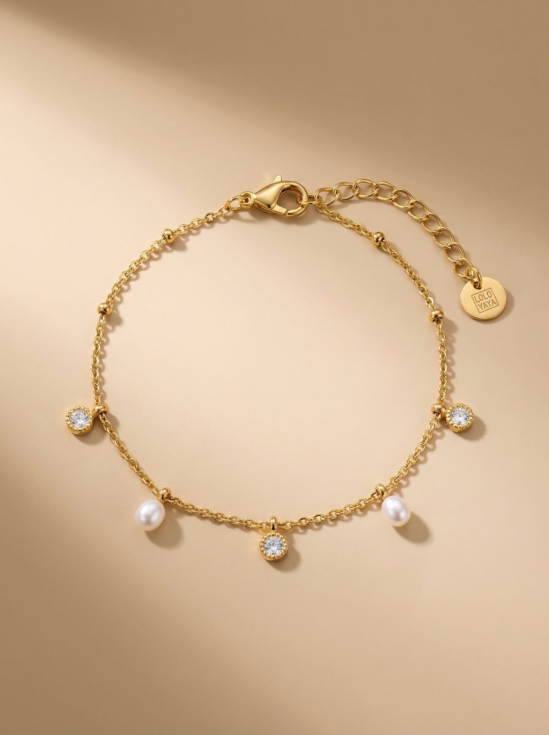 Wholesaler LOLO & YAYA - Steel mixed zircon mixed latte bracelet
