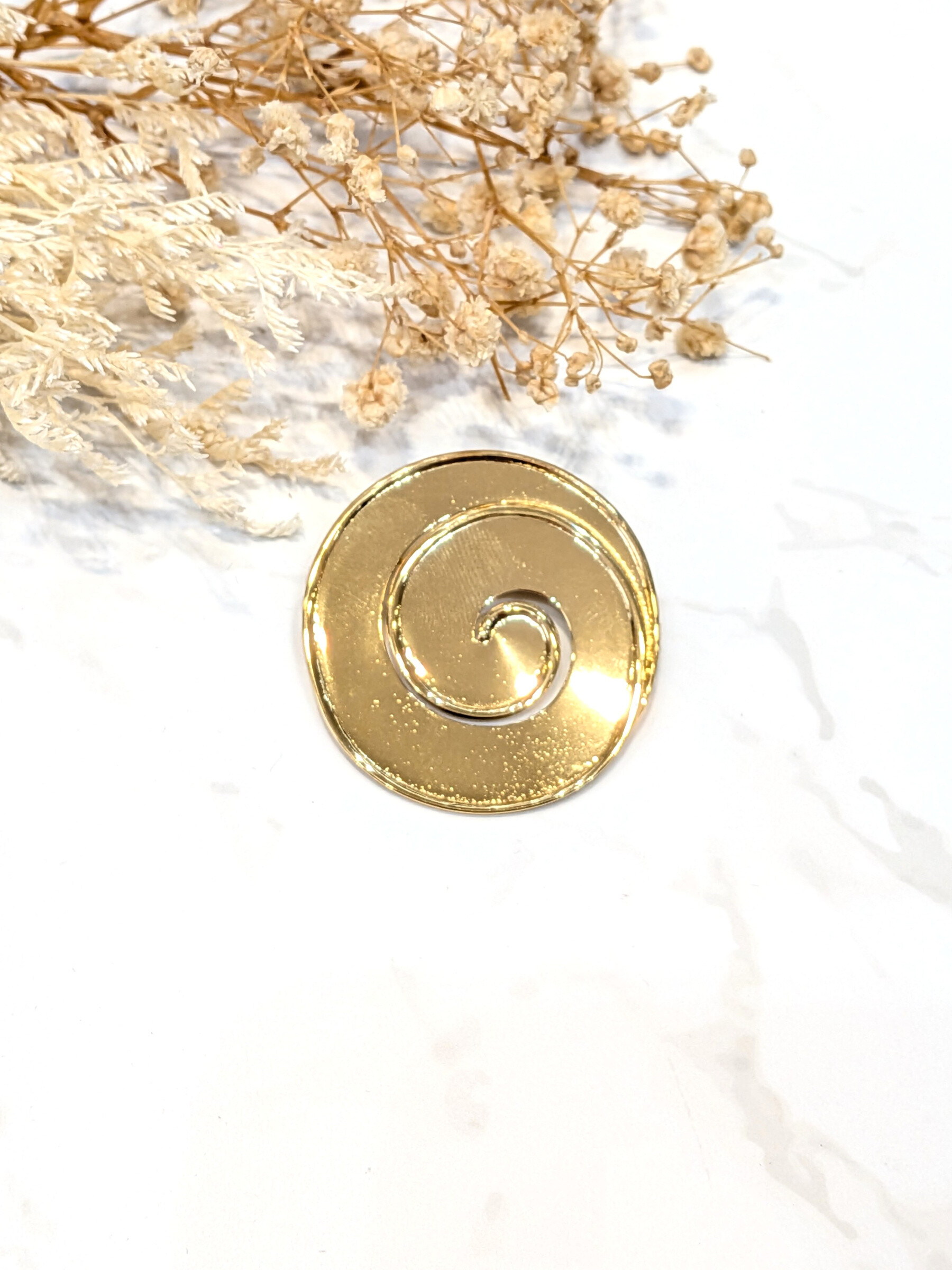Wholesaler Lolo & Yaya - Lamballog spiral brooches in stainless steel