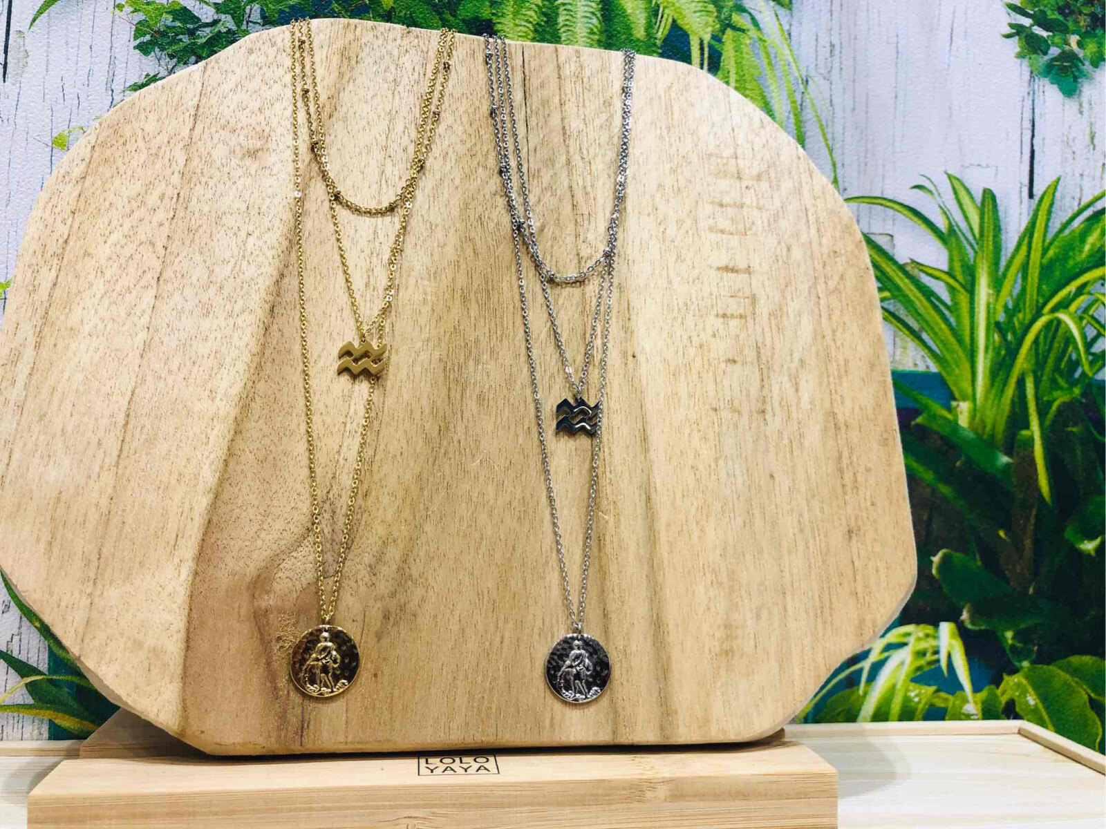 Grossiste LOLO & YAYA - Collier Astro Multi-rang " Verseau ♒ " en Acier inoxydable