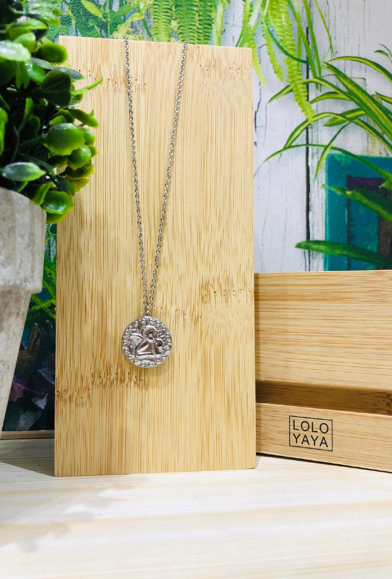 Grossiste LOLO & YAYA - Long Collier Sautoir Ange en Acier inoxydable