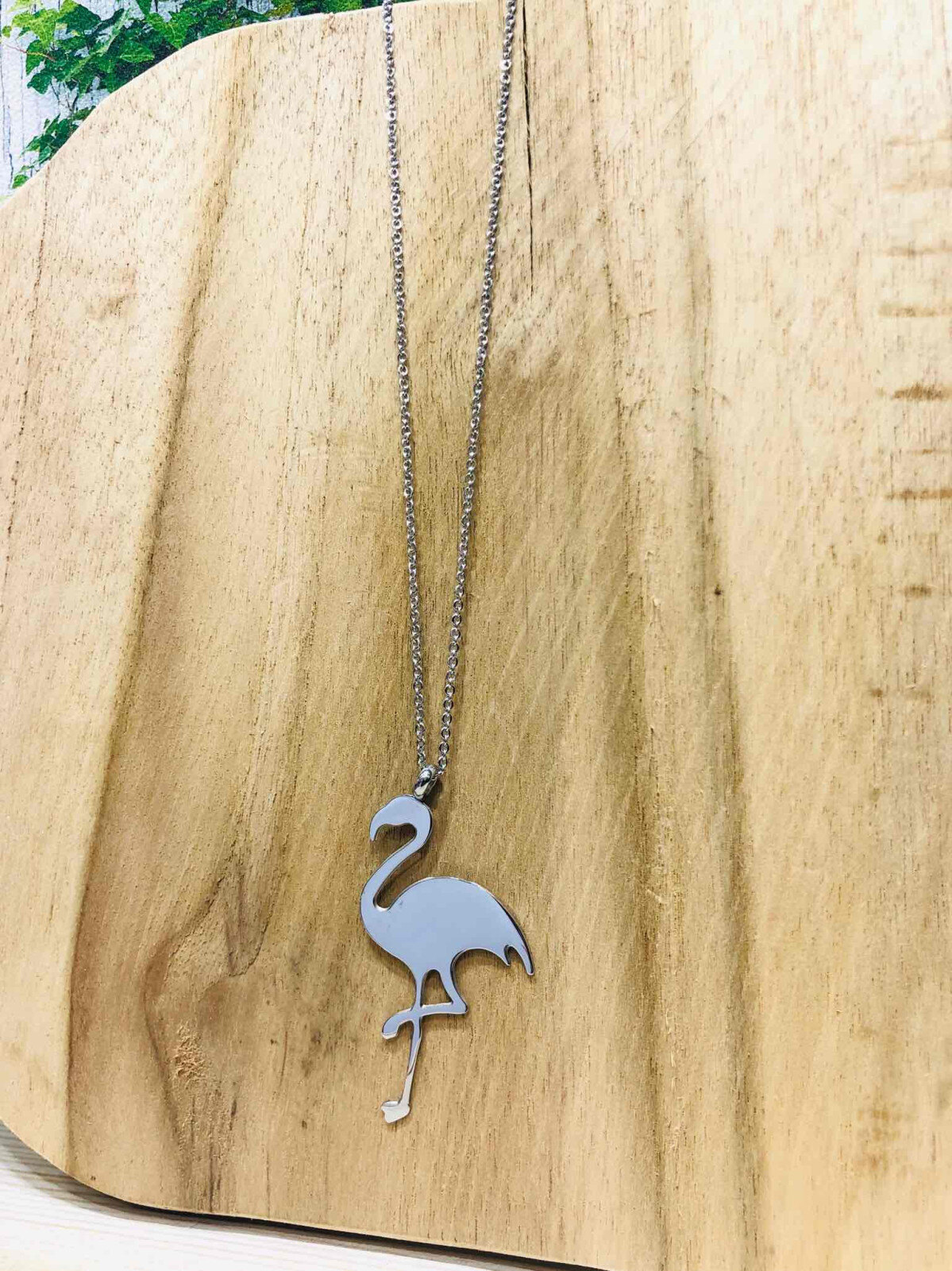 Grossiste LOLO & YAYA - Long Collier Sautoir Flamand-Rose en Acier inoxydable