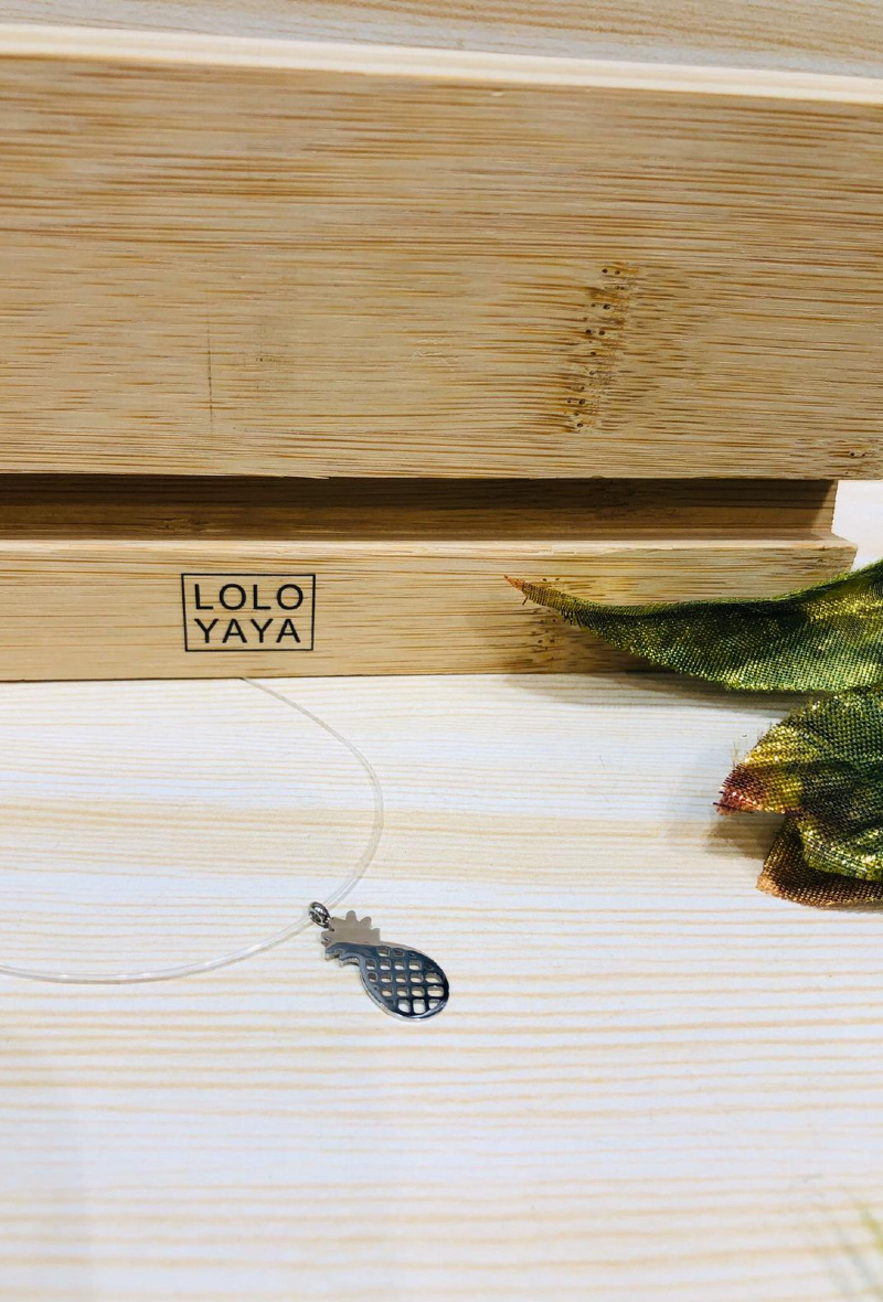 Grossiste LOLO & YAYA - Collier fil de pêche Ananas en Acier inoxydable