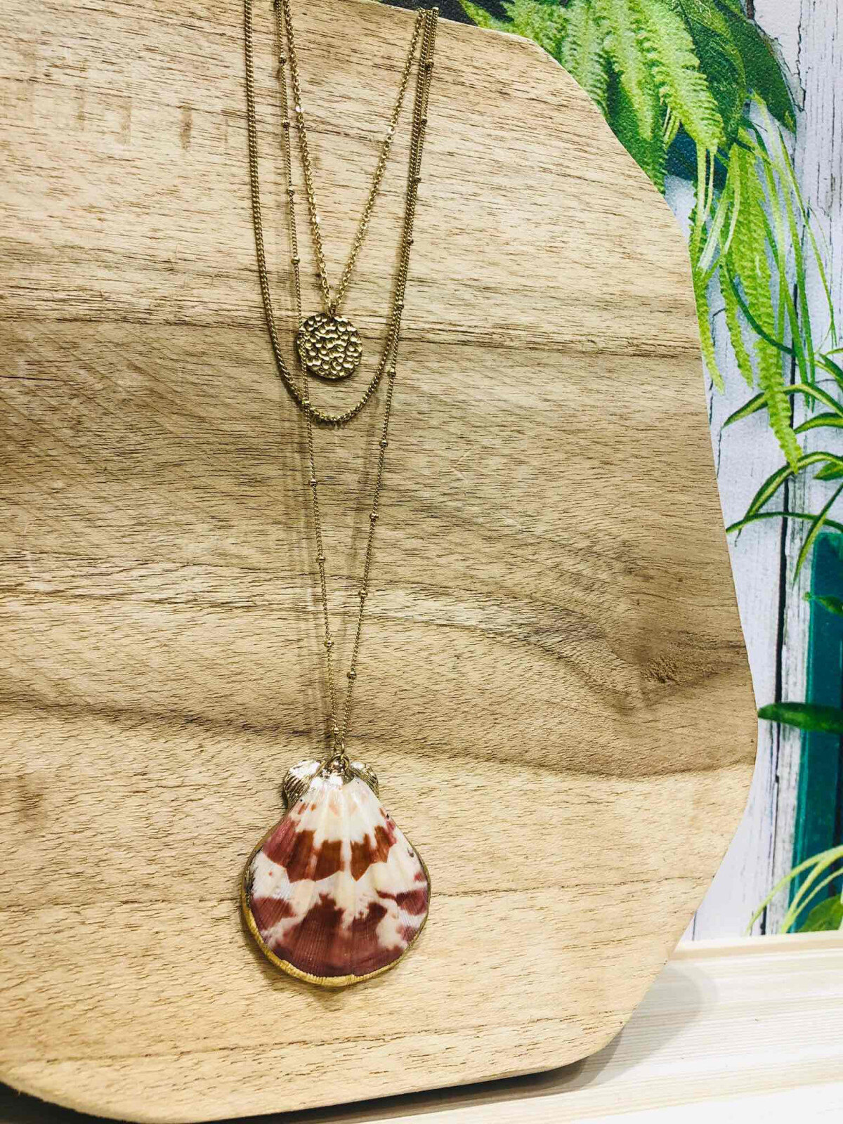 Grossiste LOLO & YAYA - Collier Multi-rang  Coquilage-Martelé en Acier inoxydable