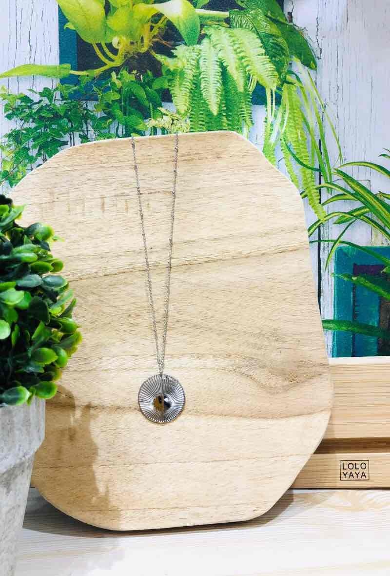 Grossiste LOLO & YAYA - Collier Sautoir Pièce SP en Acier inoxydable