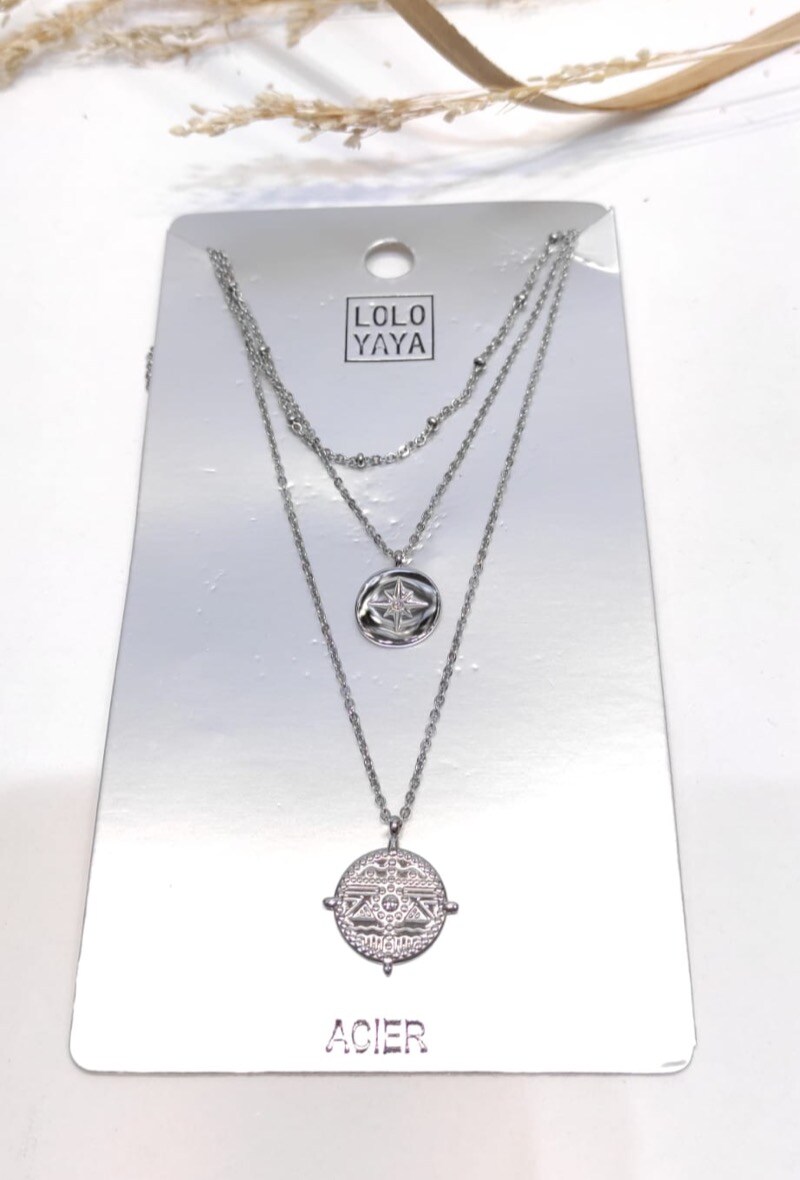 Grossiste LOLO & YAYA - Collier Multi-Rang Capusine en Acier inoxydable