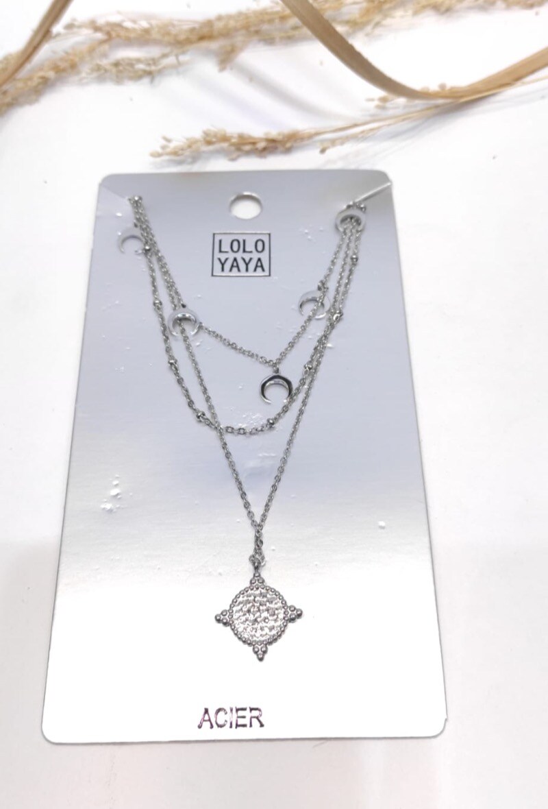Grossiste LOLO & YAYA - Collier Multi-Rang Luna C en Acier inoxydable