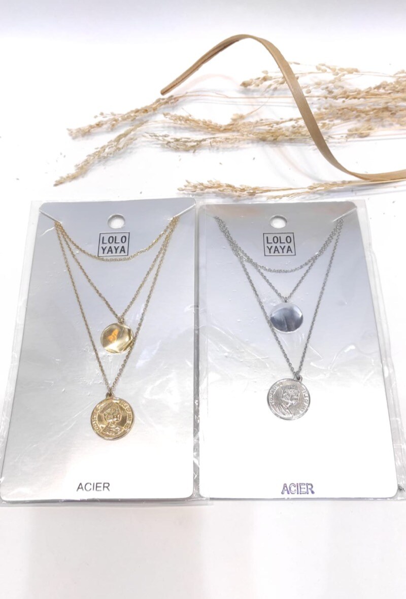 Grossiste LOLO & YAYA - Collier Multi-Rang Piece S en Acier inoxydable