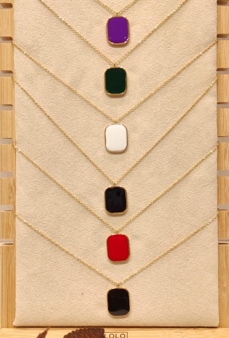 Grossiste LOLO & YAYA - 39979 Collier émaillé en Acier inoxydable