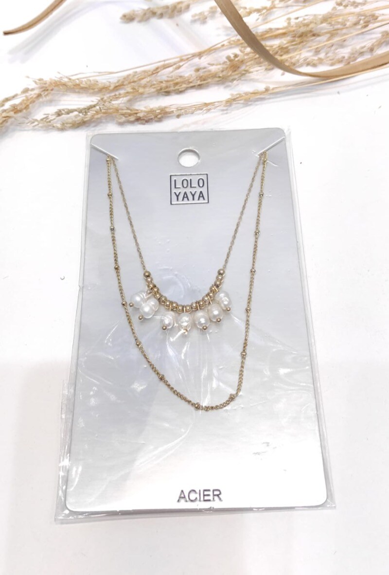 Wholesaler LOLO & YAYA - Collier Multi rang en acier inoxydable