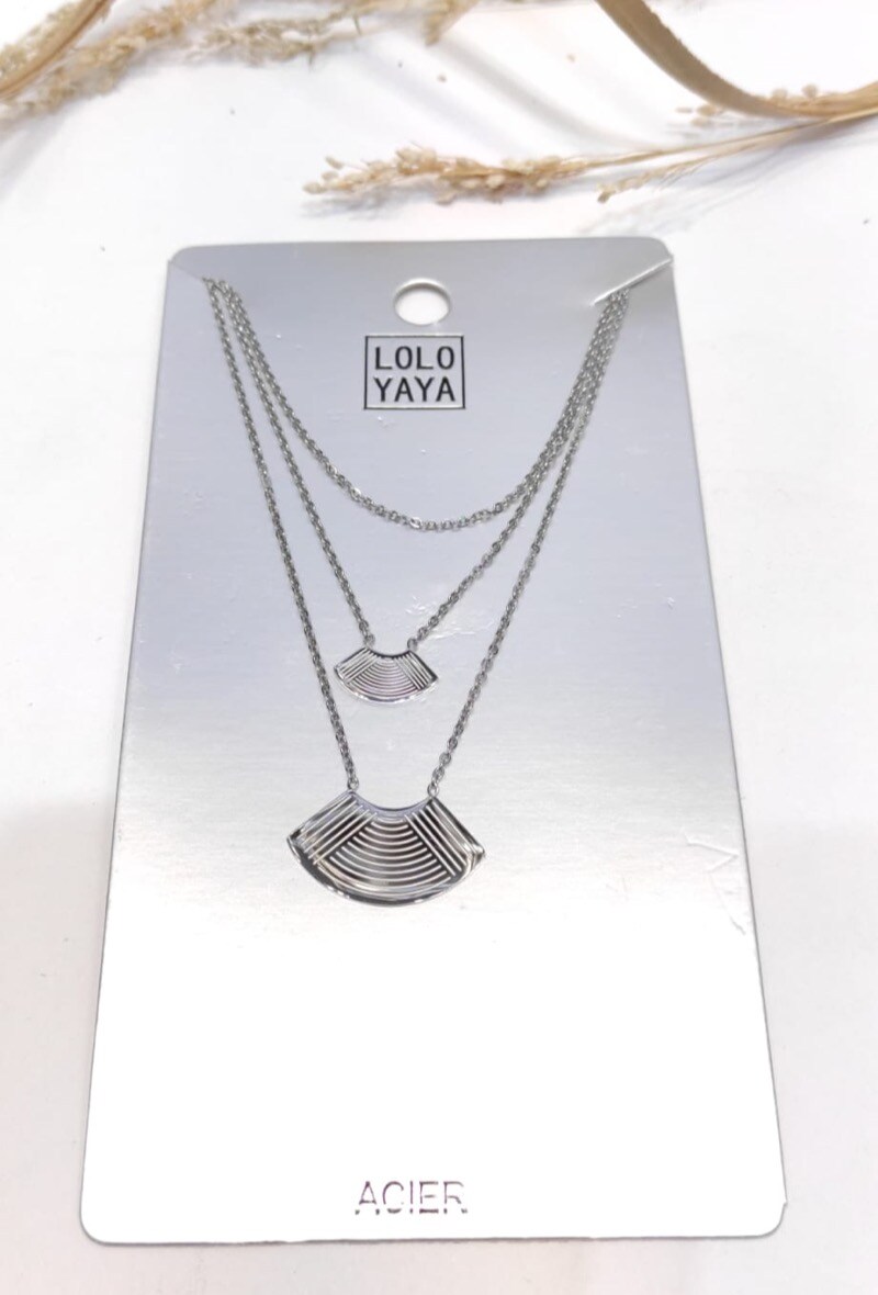 Wholesaler LOLO & YAYA - Collier Multi rang en acier inoxydable