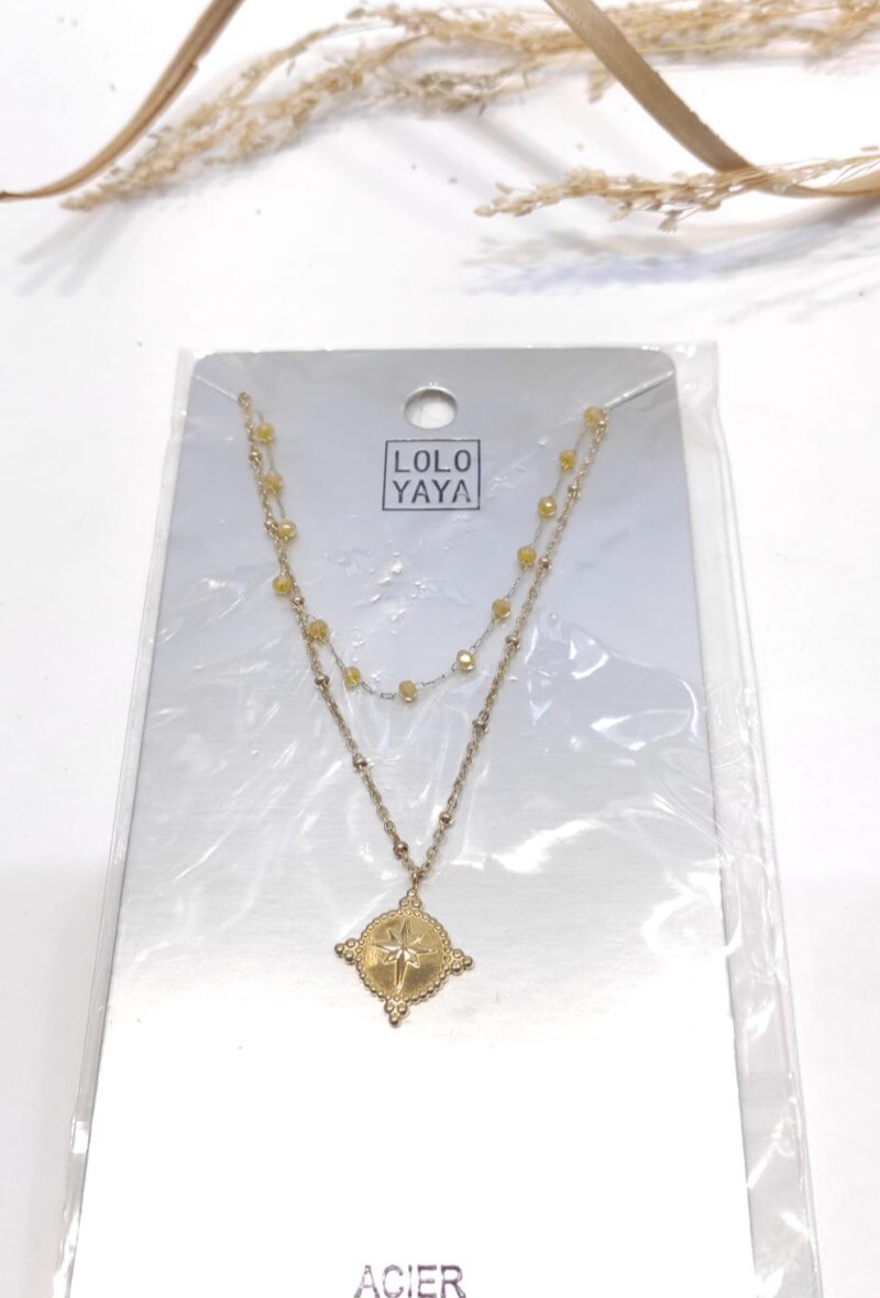 Wholesaler LOLO & YAYA - Collier Multi rang en acier inoxydable