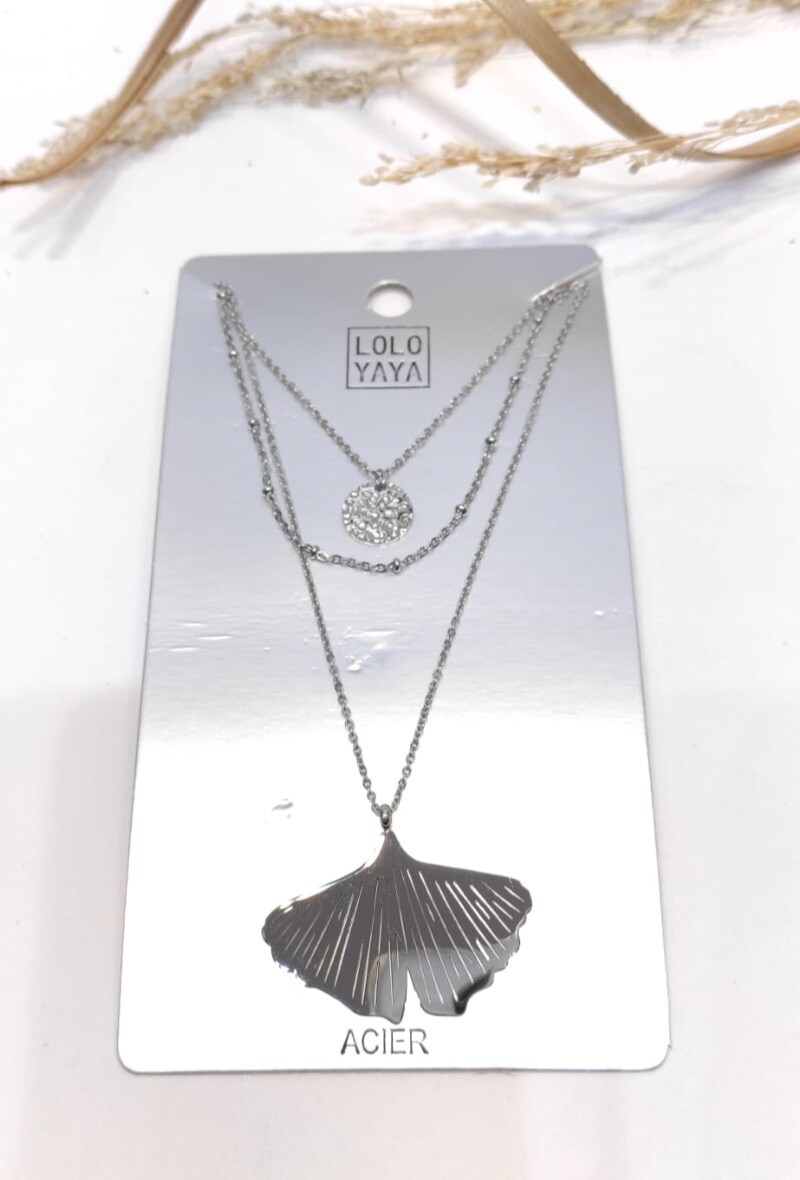 Wholesaler LOLO & YAYA - Collier Multi rang en acier inoxydable