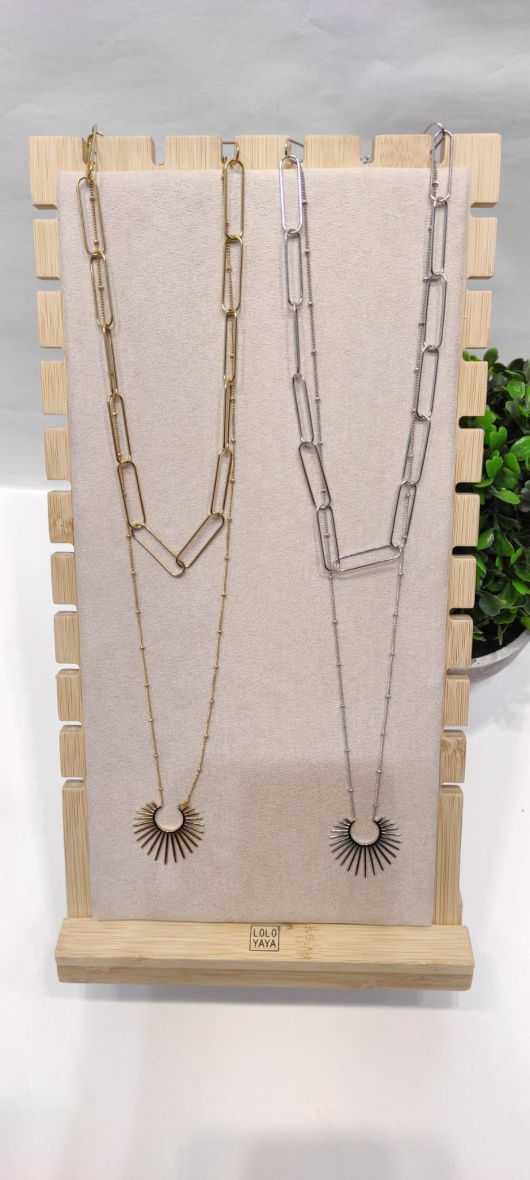 Wholesaler LOLO & YAYA - Collier Multi rang en acier inoxydable