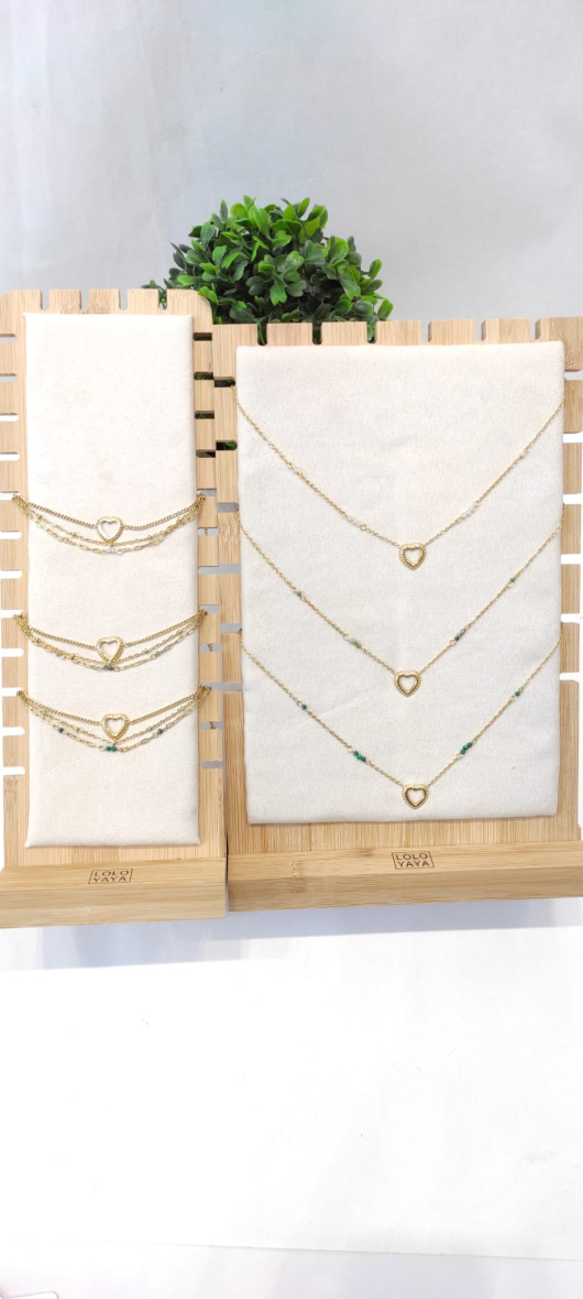 Wholesaler LOLO & YAYA - Eda heart necklace in stainless steel