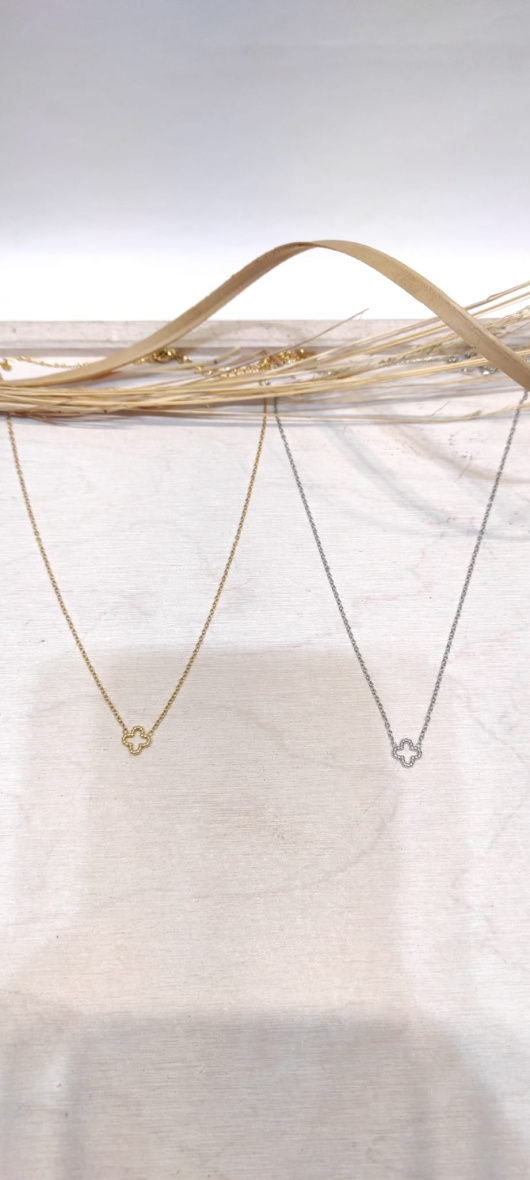 Wholesaler LOLO & YAYA - Timeless clover necklace in stainless steel