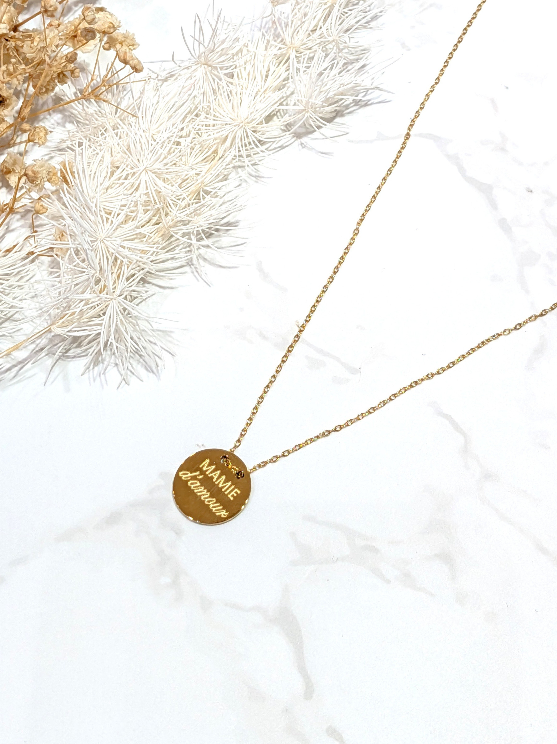 Wholesaler LOLO & YAYA - MAMIE love message necklace in stainless steel