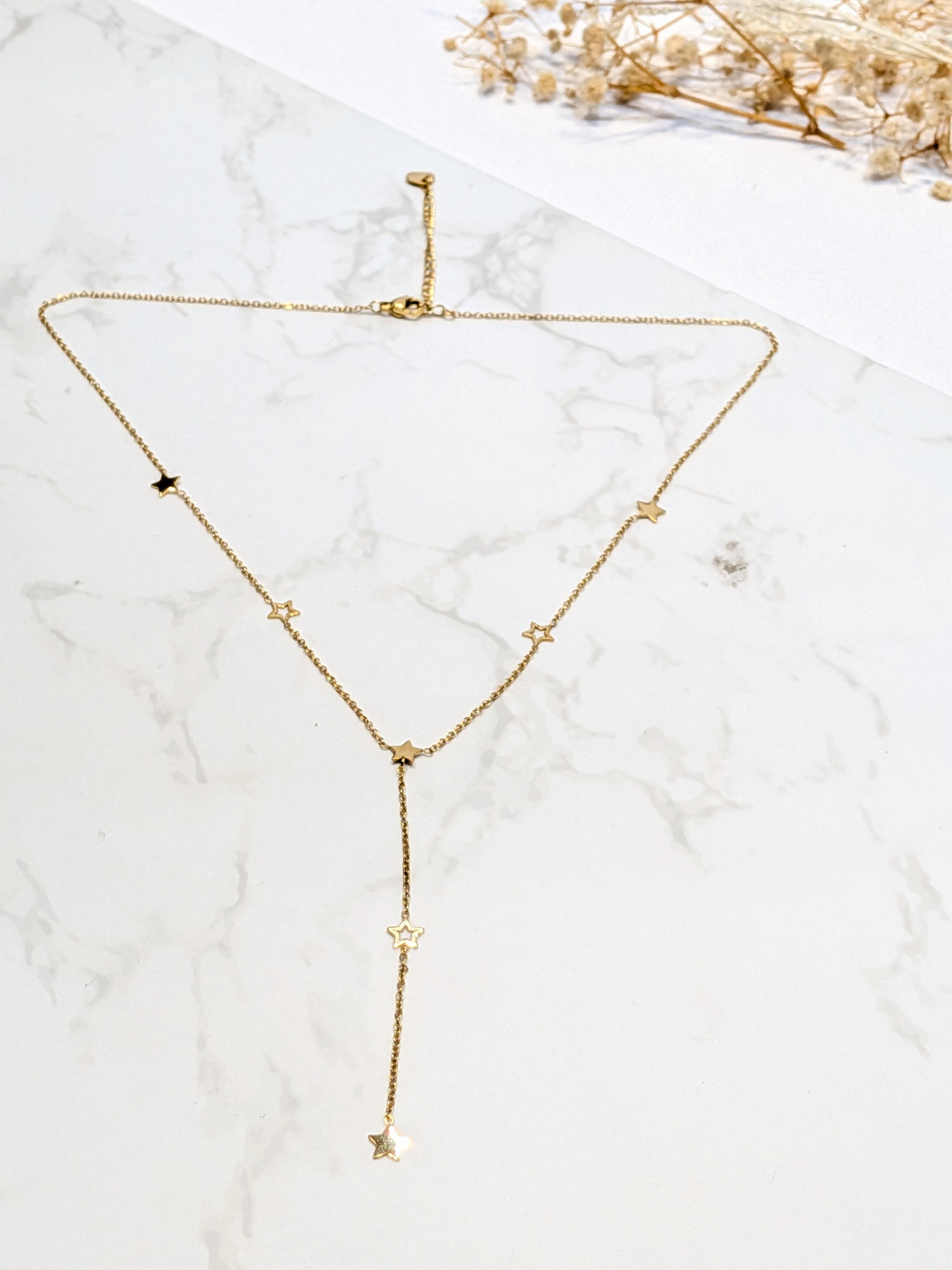 Wholesaler LOLO & YAYA - Y-shaped star necklace in stainless steel