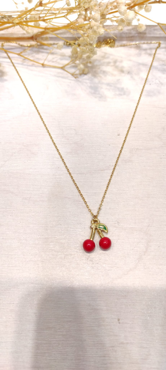 Wholesaler LOLO & YAYA - Stainless Steel Cherry Necklace