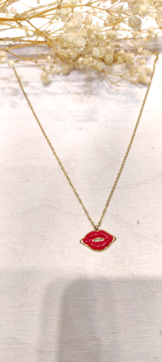 Wholesaler LOLO & YAYA - Stainless Steel Lipstick Necklace