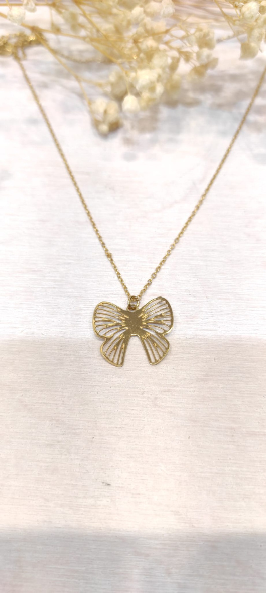 Wholesaler LOLO & YAYA - Timeless Hamina steel bow tie necklace