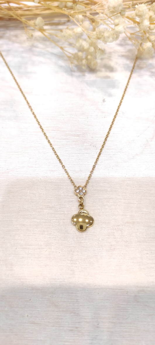 Wholesaler LOLO & YAYA - Annissa timeless rhinestone necklace in stainless steel