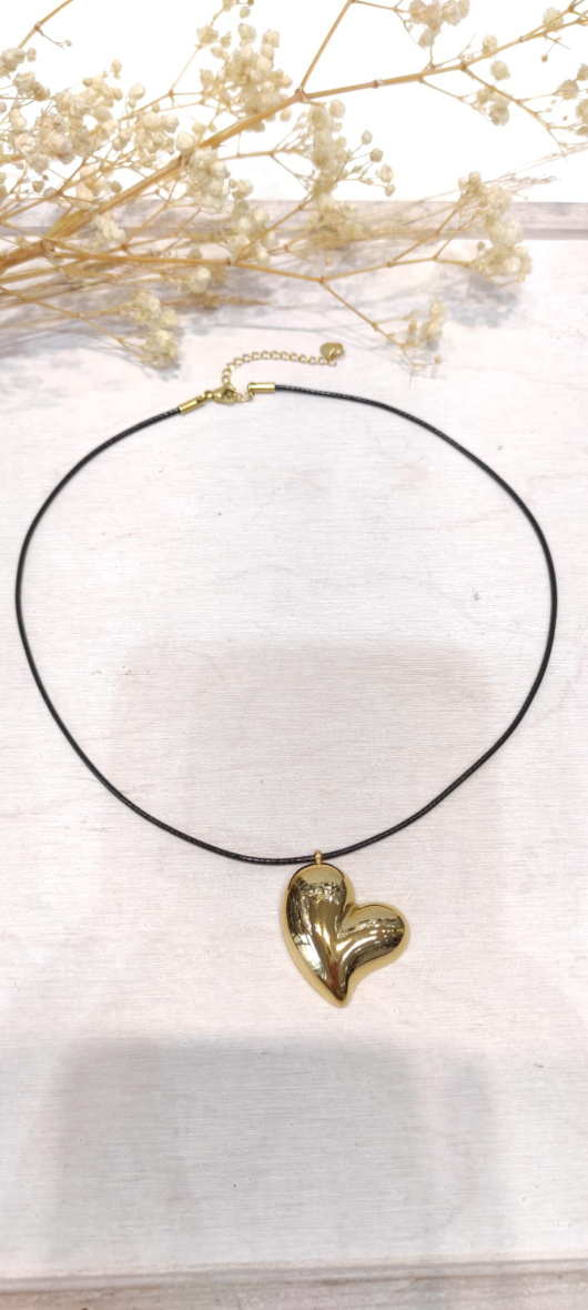 Wholesaler LOLO & YAYA - Wallen heart necklace in stainless steel