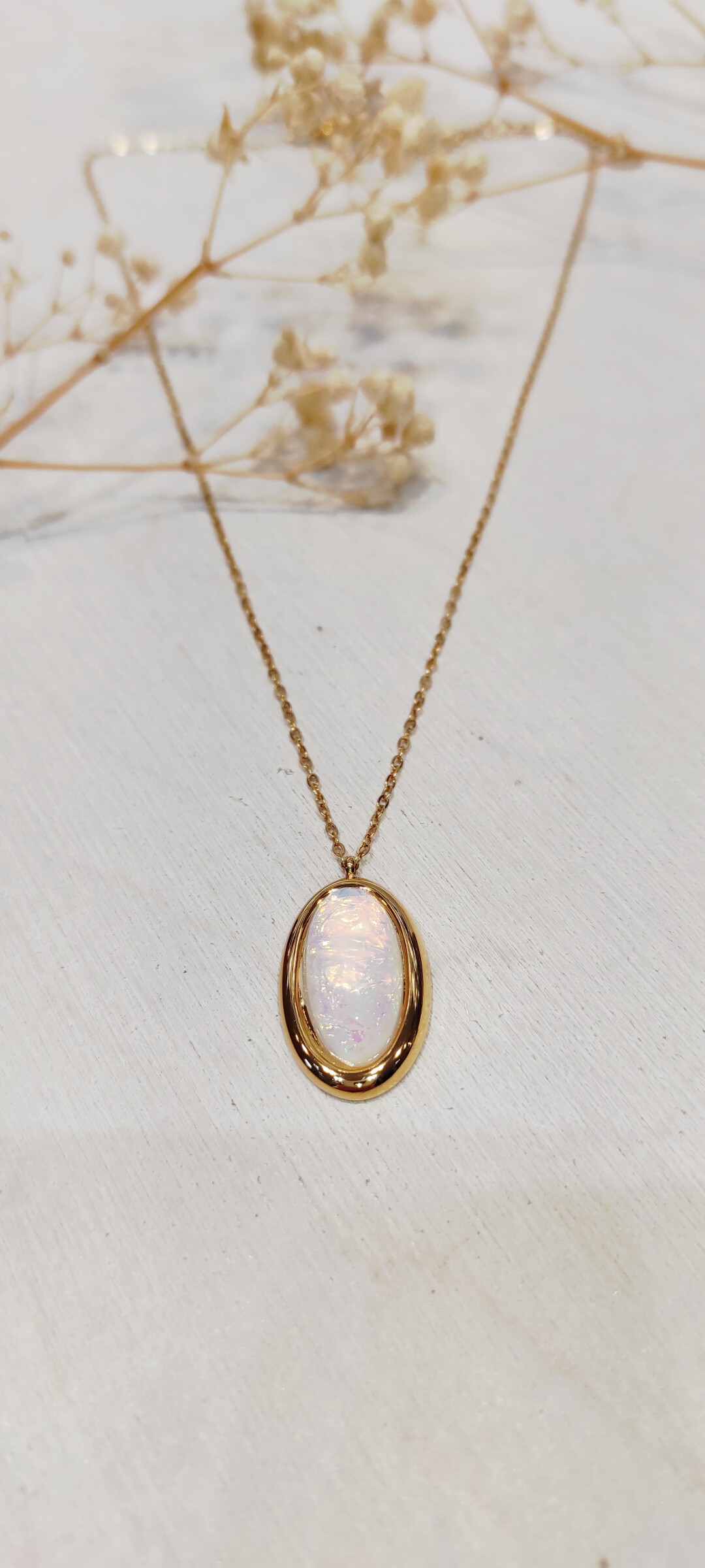 Grossiste Lolo & Yaya - Collier avec nacre Meadow en acier inoxydable