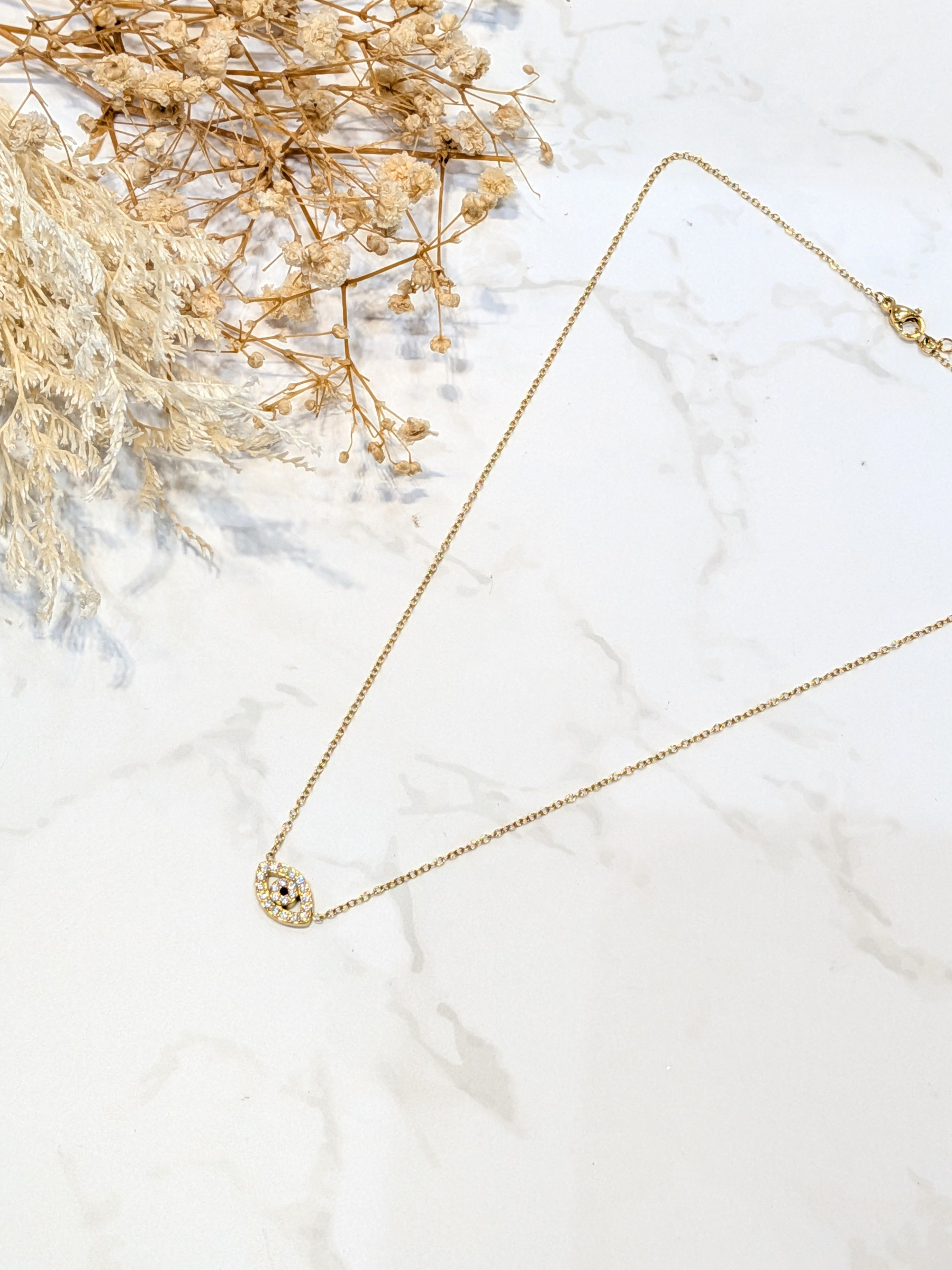 Wholesaler LOLO & YAYA - Stainless Steel Eye Pendant Necklace