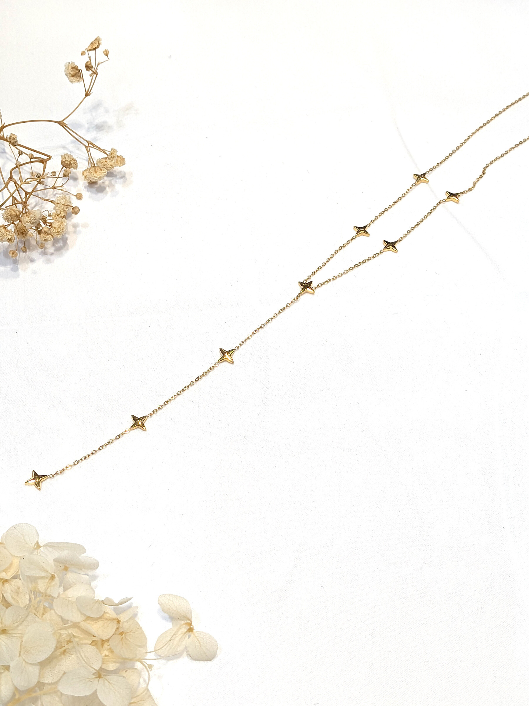 Wholesaler Lolo & Yaya - Steel stars anal -fitting necklace in steel stars