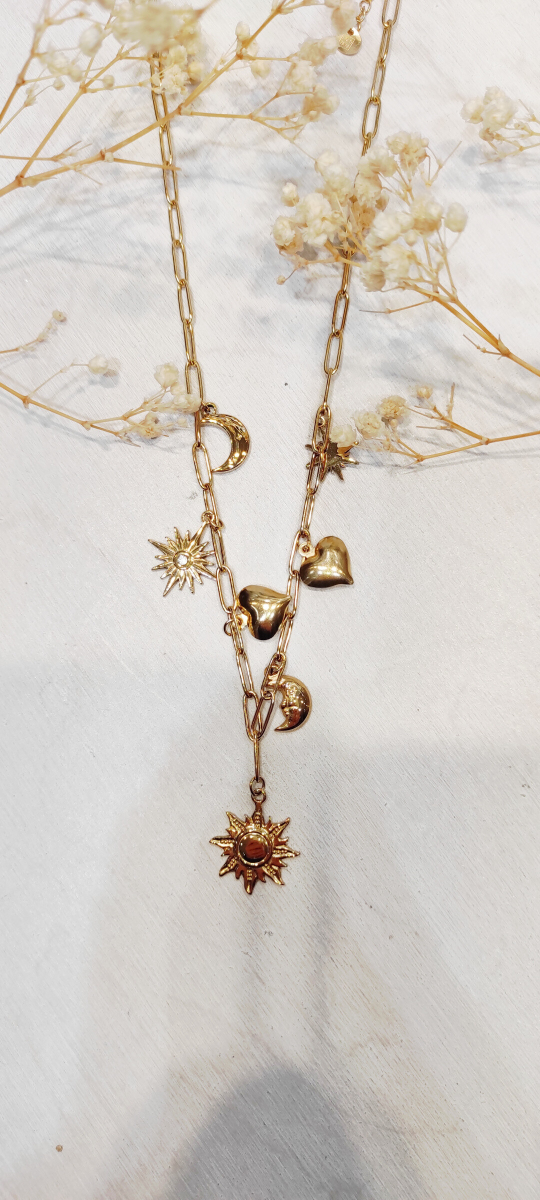 Grossista Lolo & Yaya - Collana a maglia grossa con charms Alma in acciaio inossidabile