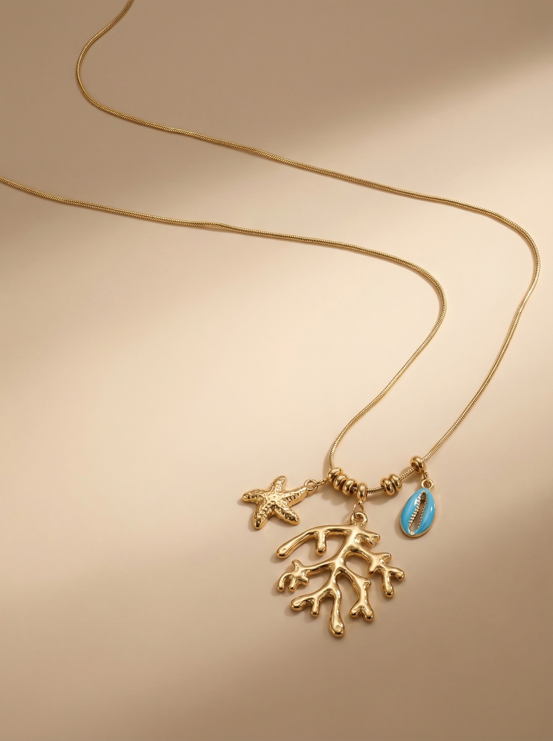 Wholesaler LOLO & YAYA - Koralya 90cm long necklace with steel coral