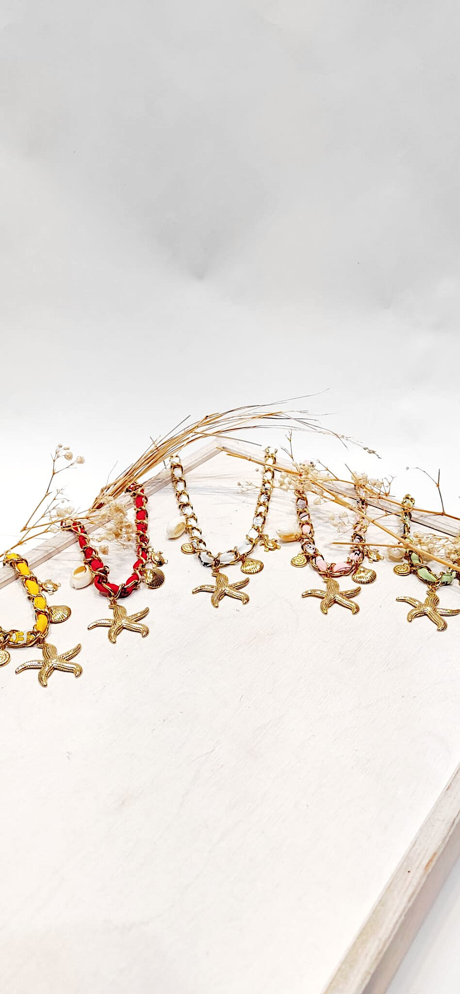 Grossiste Lolo & Yaya - Collier en tissu avec breloques mer Iden en acier inoxydable