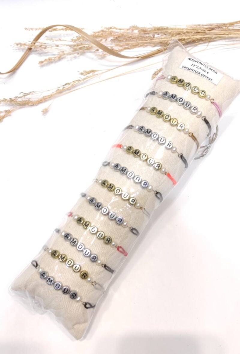Wholesaler LOLO & YAYA - LOVE bracelet on stainless steel bangle