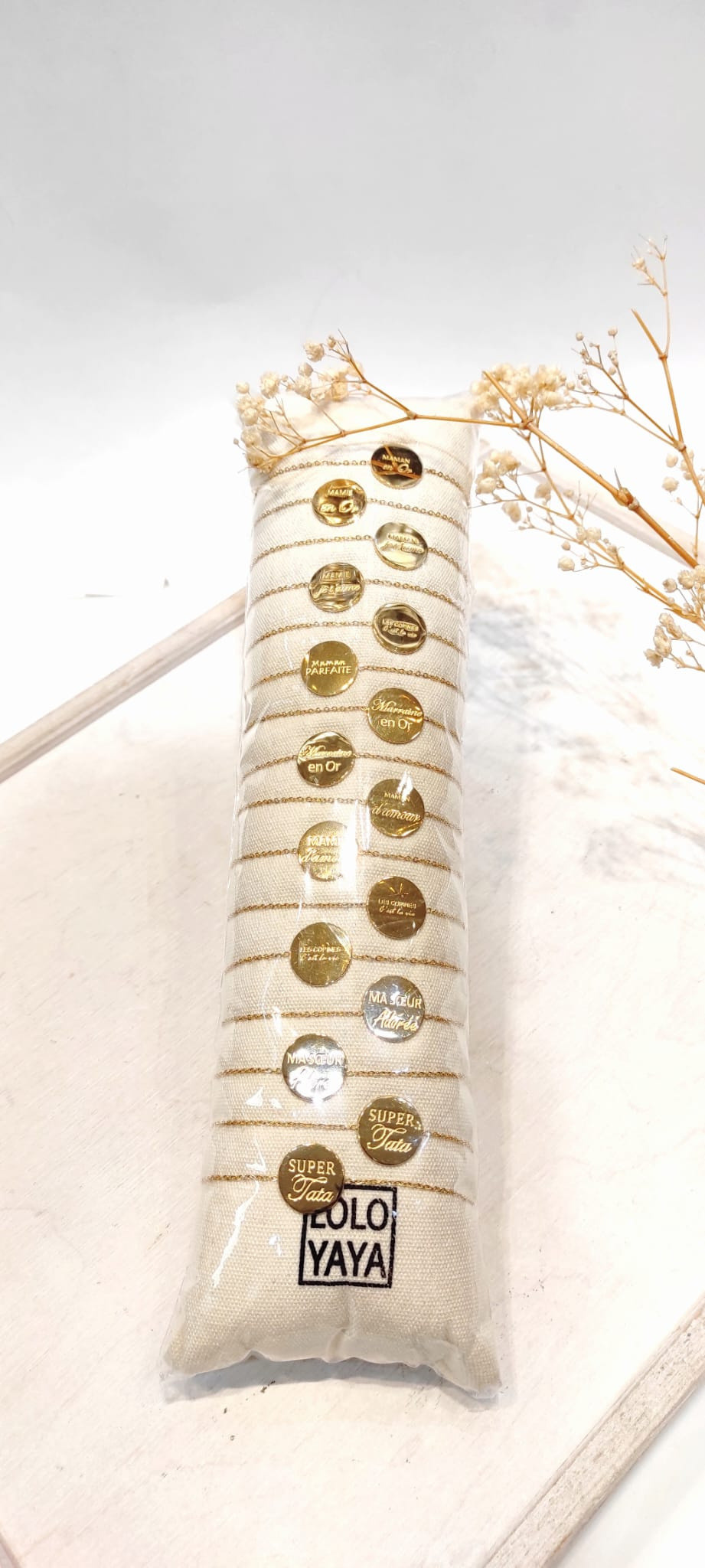 Wholesaler LOLO & YAYA - Set of 16 steel message bracelets