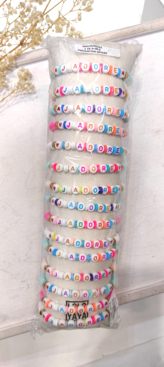 Wholesaler LOLO & YAYA - Set of 20 Festivalook elastic bracelets, Unit €2