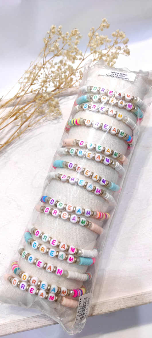 Wholesaler LOLO & YAYA - Set of 20 Festivalook elastic bracelets, Unit €2