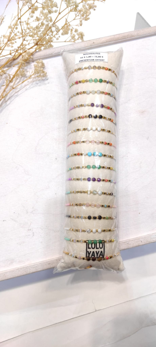 Wholesaler LOLO & YAYA - Set of 16 Festivalook bracelets, Unit €1.80