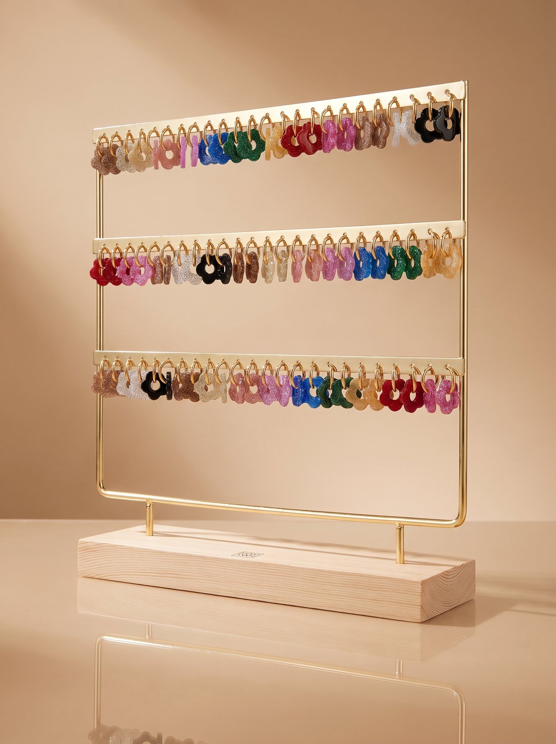 Großhändler LOLO & YAYA - Set mit 36 glitzernden Ohrringen 44090-Glitzer 2