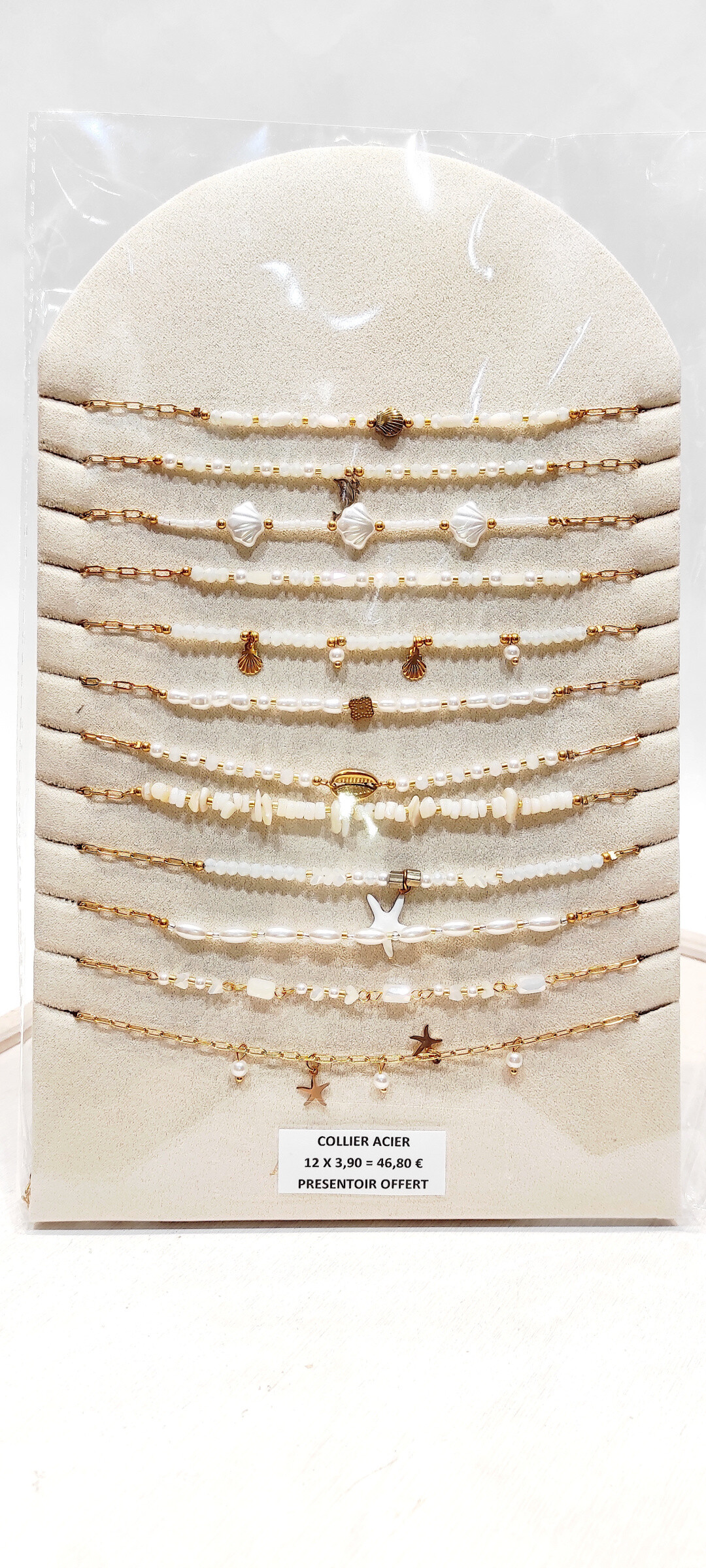 Mayorista Lolo & Yaya - Conjunto de 12 collares en la pantalla disponible/3 € 90 por unidad