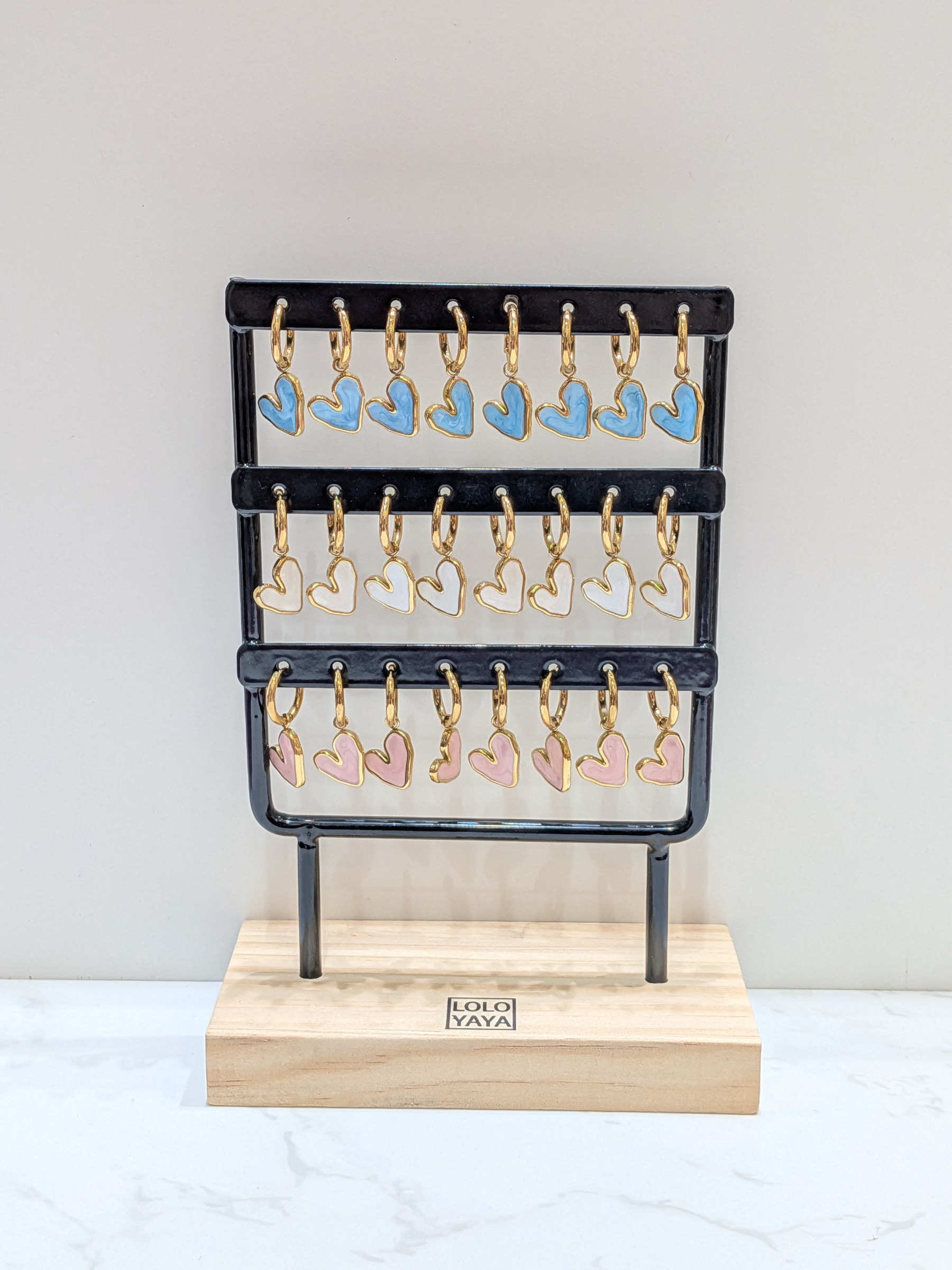 Wholesaler LOLO & YAYA - Set of 12 Periwinkle Flower Earrings