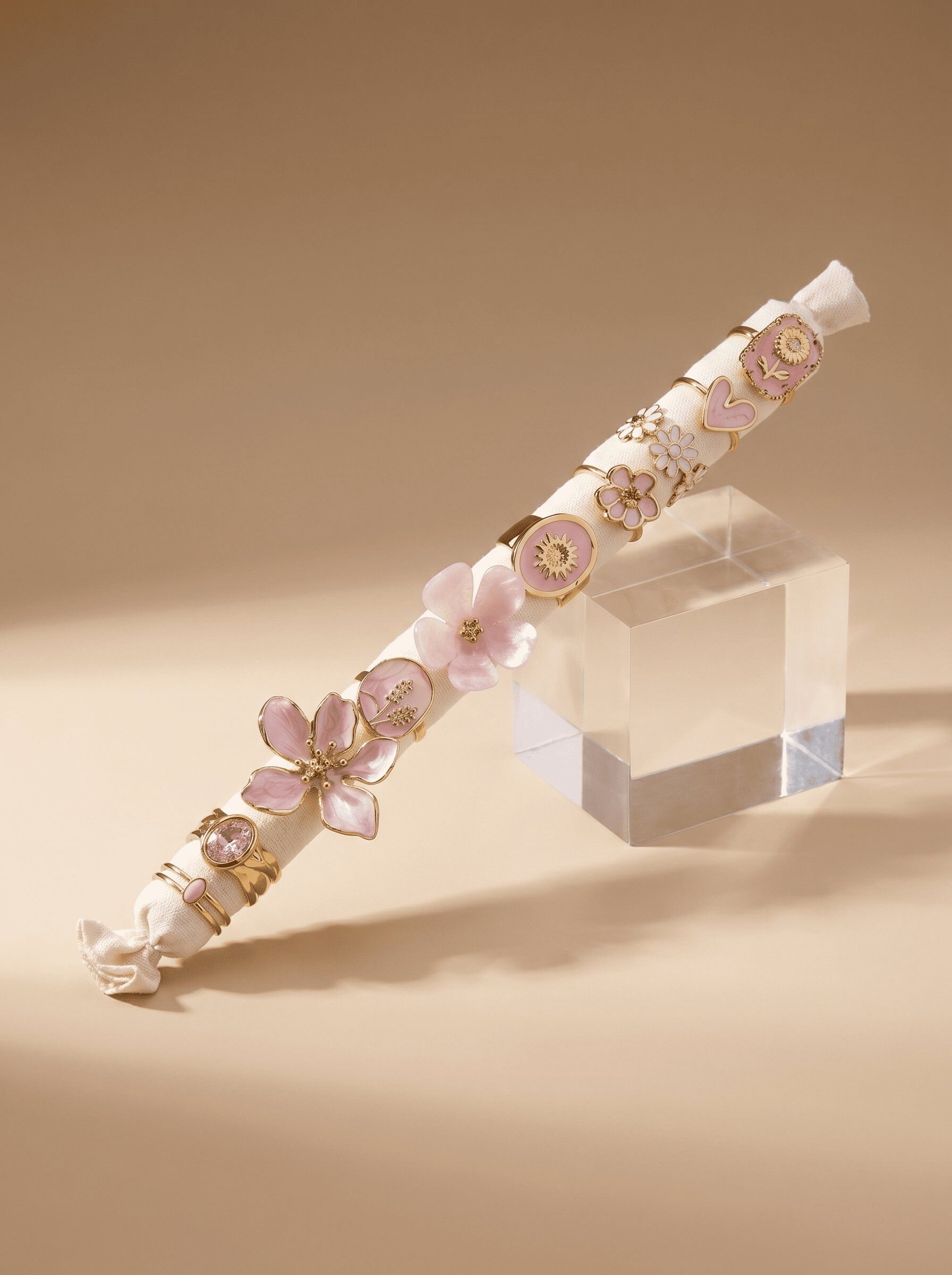 Grossiste LOLO & YAYA - Lot de 10 bagues floraison présieuse