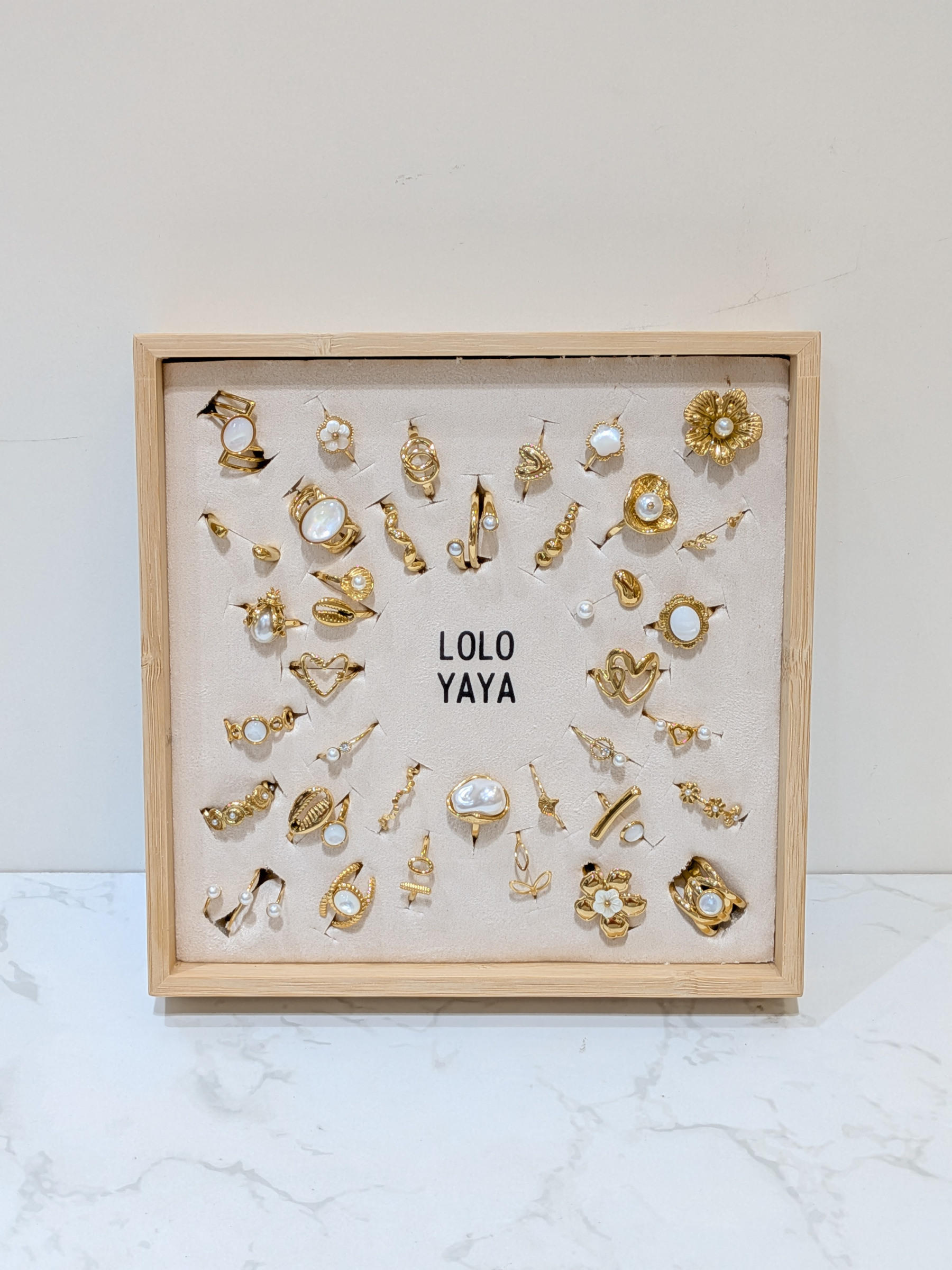 Mayorista LOLO & YAYA - Juego de 36 anillos de luna de nácar
