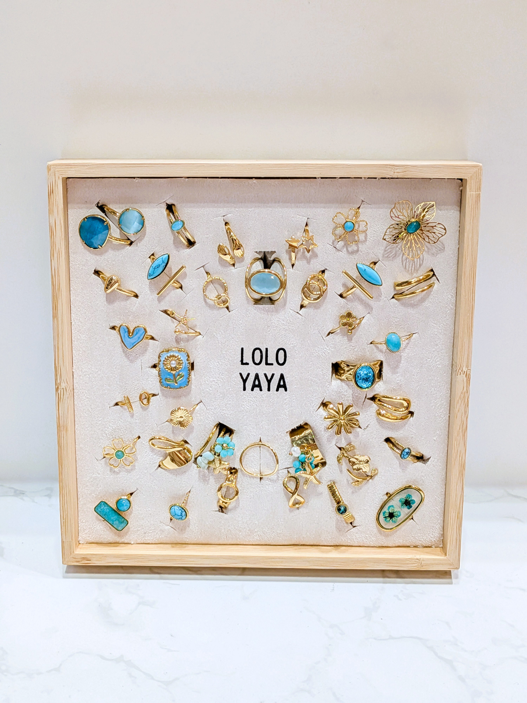 Mayorista LOLO & YAYA - Juego de 36 anillos de perla de laguna
