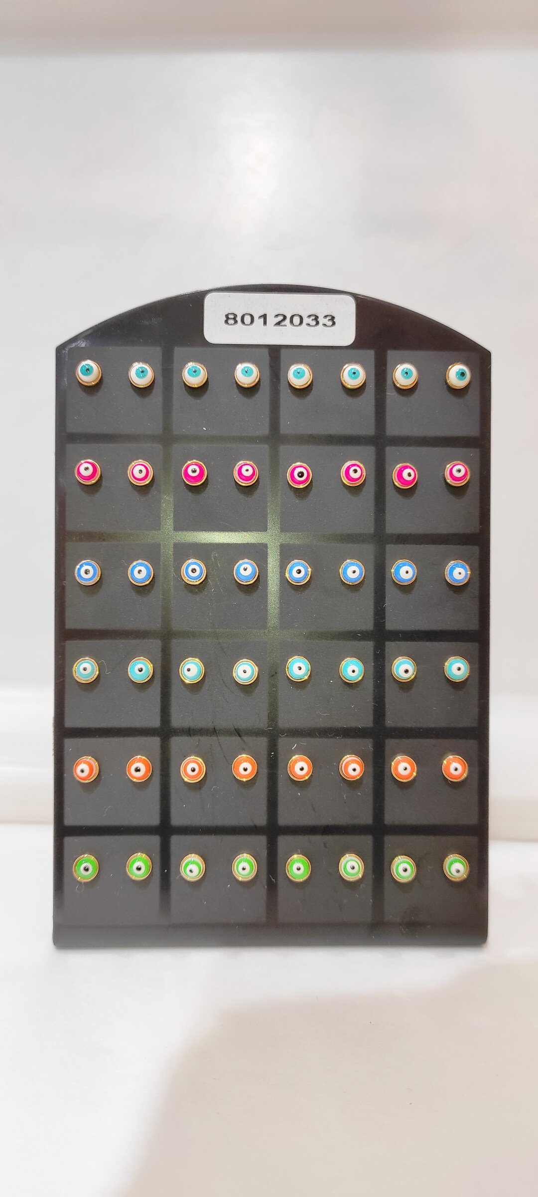 Grossiste Lolo & Yaya - Lot de 24 paires de puce oeil en acier inox, 2€50 l'unité sur présentoir offert