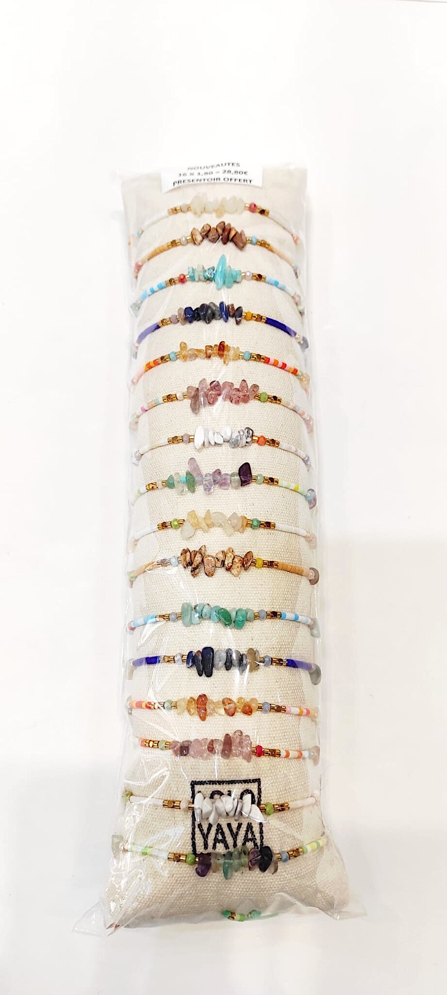 Mayorista Lolo & Yaya - Conjunto de 16 pulseras de color en la pantalla disponible/80 € por unidad