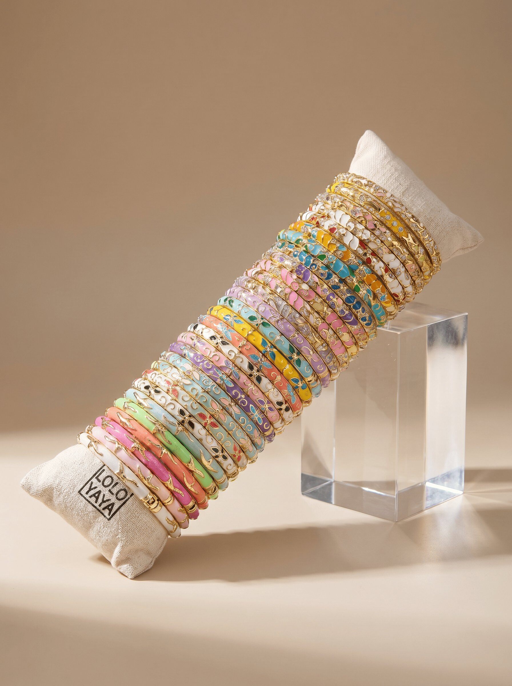 Grossiste LOLO & YAYA - Lot de 30 bracelets jardin de pastels