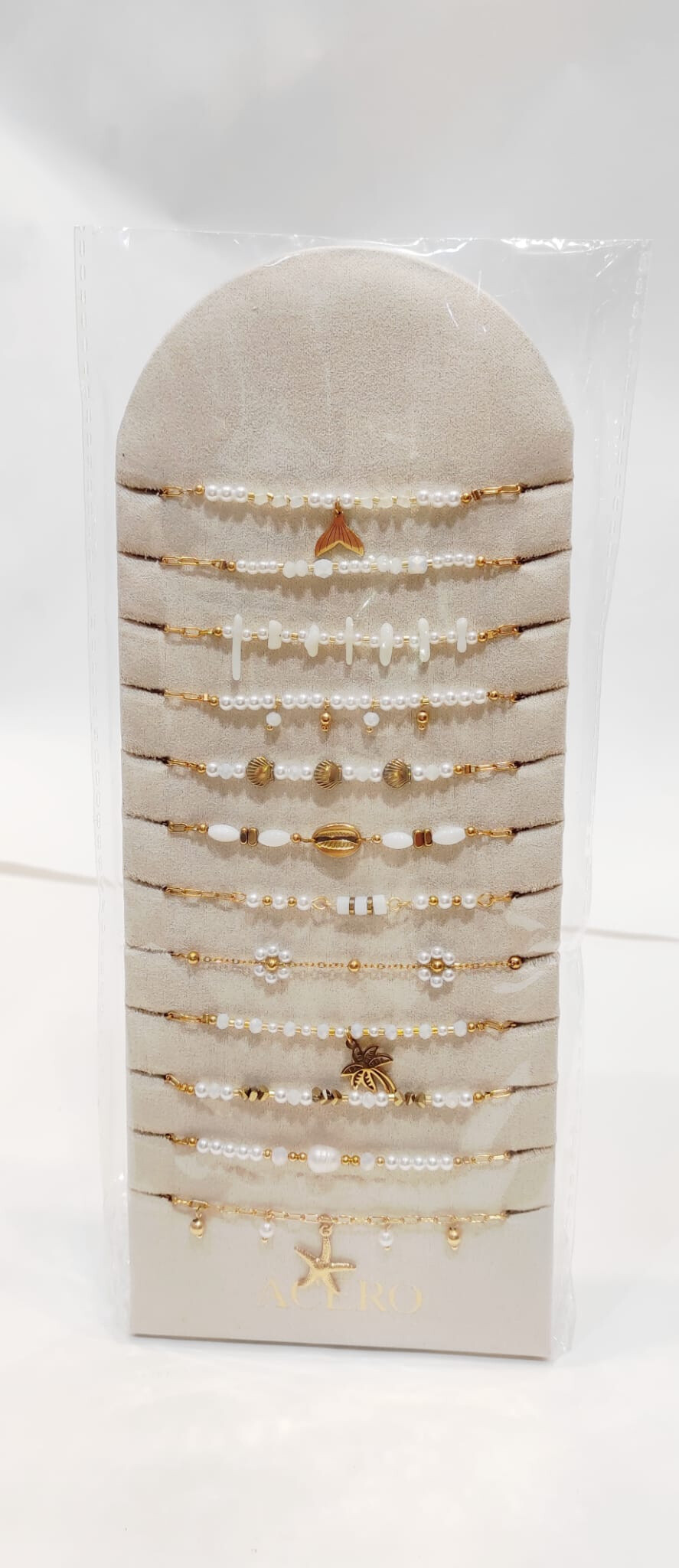 Mayorista Lolo & Yaya - Conjunto de 12 pulseras en una pantalla ofrecida, o € 2 90 por unidad